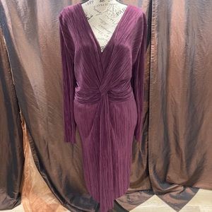 Elegant purple dress with textured fabric